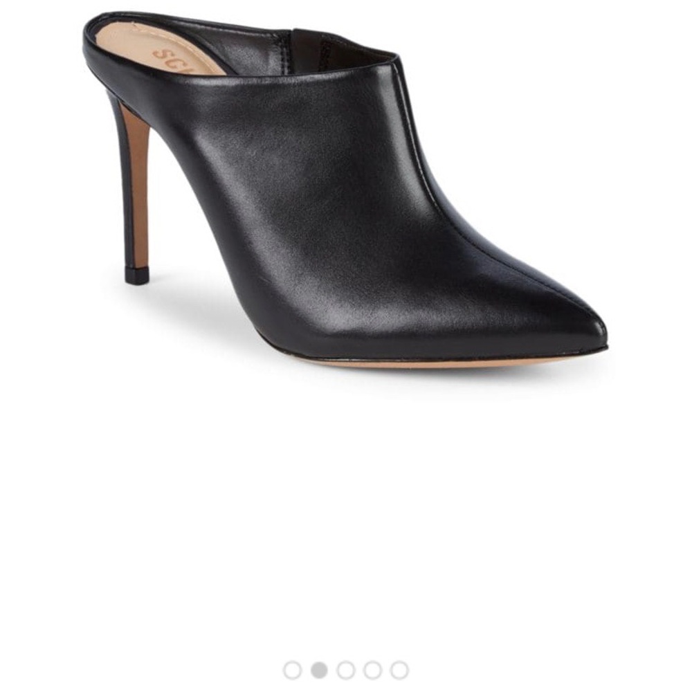 Schutz Point Toe Leather Mules